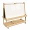 Flash Furniture Bright Beginnings Commercial Wooden Mobile Dual Sided 4 Person Art Station with Locking Caster Wheels and Bottom Shelf Storage, Natural MK-ME16621-GG - alternate 1